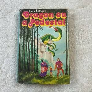 Vintage Dragon on a Pedestal by Piers Anthony hardcover novel 1983